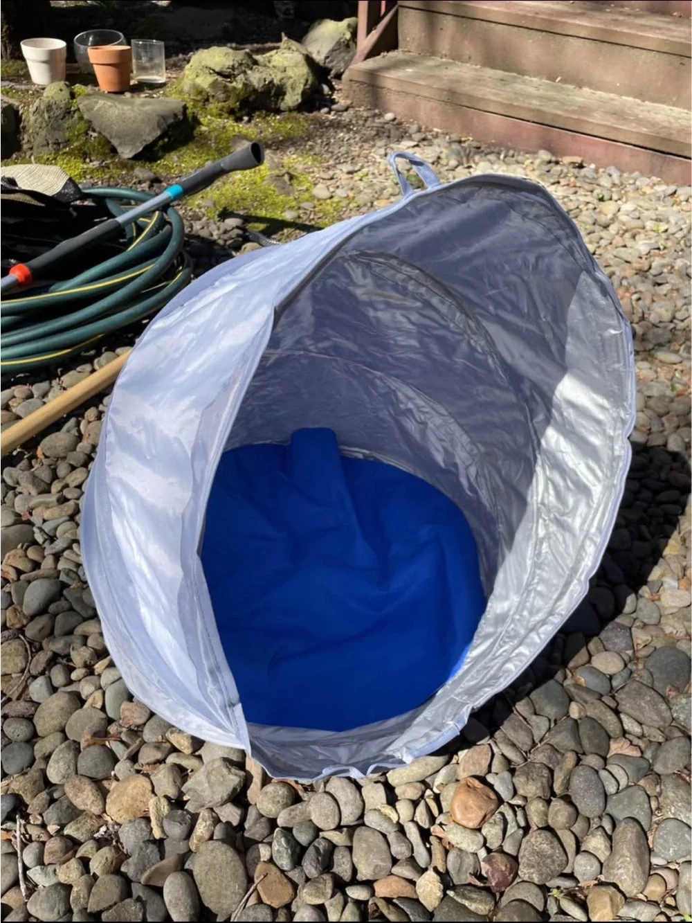 Like New Portable Pop Up Doggie Cooling Sun Cover Shelter In Gray
